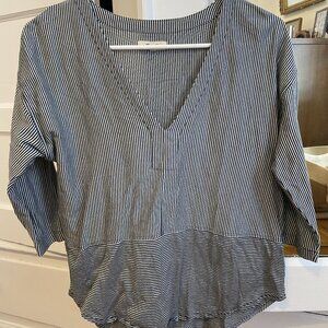 Madewell Striped 3/4 Sleeve Shirt